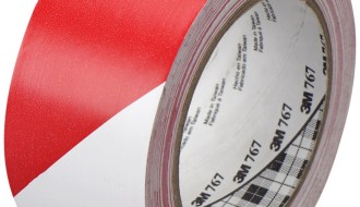 3M RED AND WHITE VINYL LANE MARKING TAPE (50mm x 33m x 0.13mm)