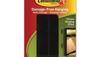 3M Black Picture Hanging Strips 17206N, 190mm x 927mm
