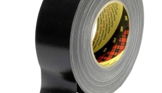 3M Scotch 389 PE Coated Black Cloth Tape 25mm x 50m 0.26mm Thick