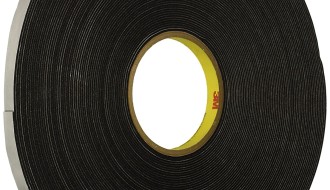 3M 4516 Black Single Sided Foam Tape 6.35mm x 91m