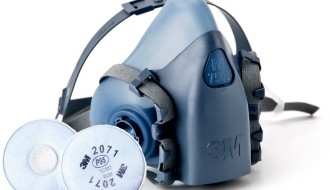 3M 7502 Half Facepiece Dual Cartridge Respirator + 3M 2071 P95 Particulate Filter