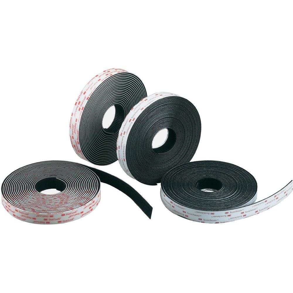 3M Black Hook & Loop Tape SJ3551 25.4mm x 45.7m