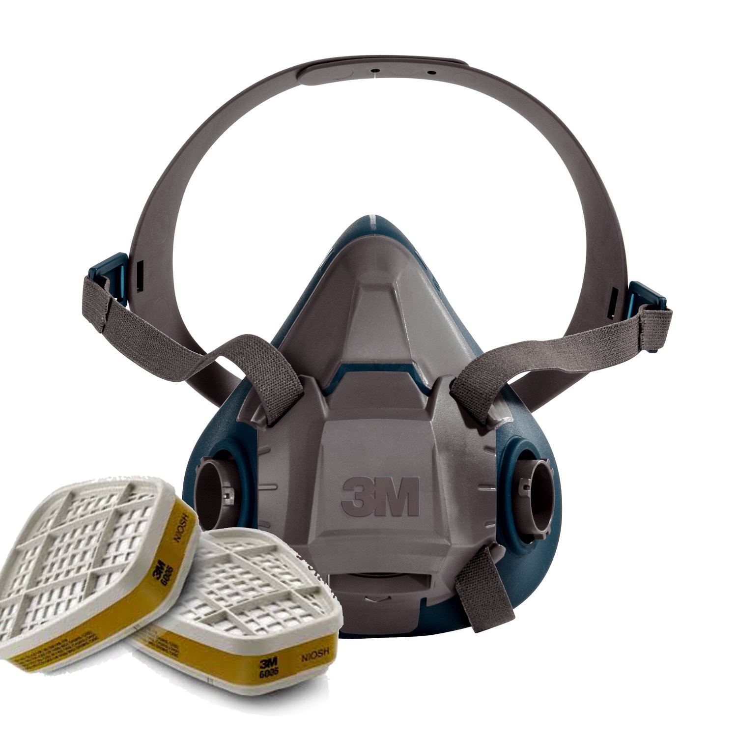 3M 6502QL Rug Respirator Half Face piece 6006 Gas Vapor Cartridge mask