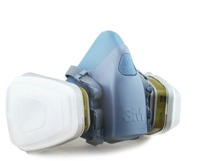 3M 7502 Half Facepiece Dual Cartridge Respirator + 3M 6006 Multi Gas
